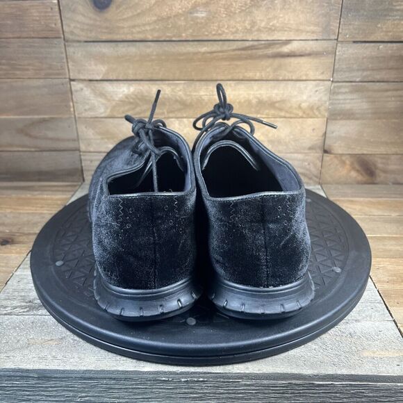 Cole Haan ZeroGrand Womens Size 10.5B Wingtip Oxfords Black Velvet Casual Shoes - Picture 4 of 10